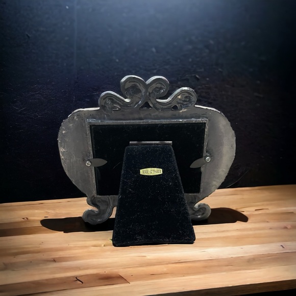 Surrealist Silver PUMPKIN Picture Frame Brushed Aluminum 3” x. 2” Picture - Picture 3 of 4